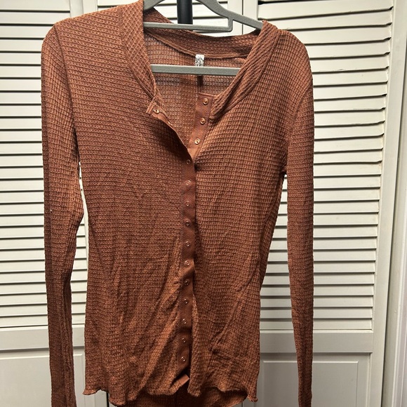 Nwot Free People going places cardi Waffle Cardigan - Picture 3 of 5